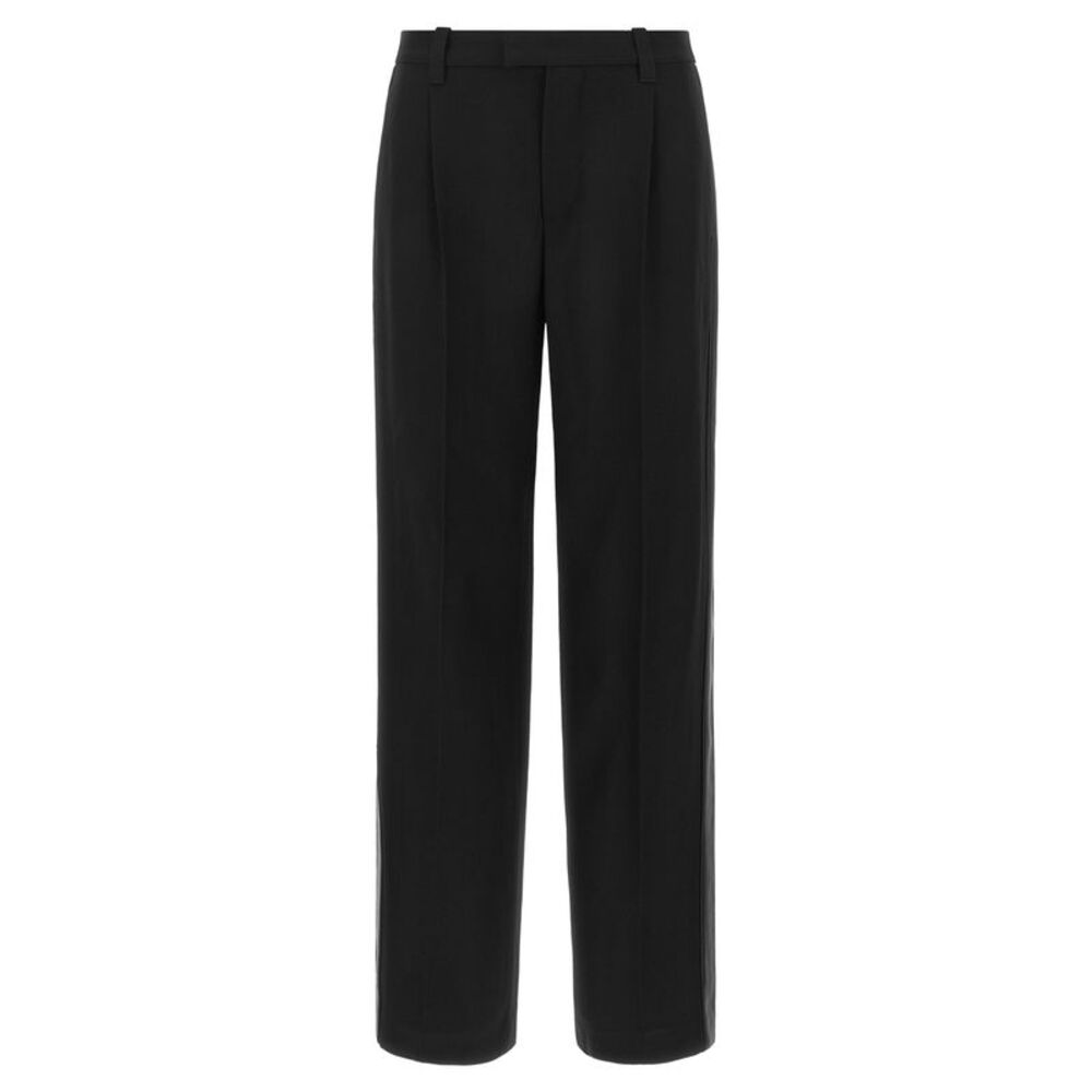 Brunello Cucinelli Black Virgin Wool Casual Women's Pants